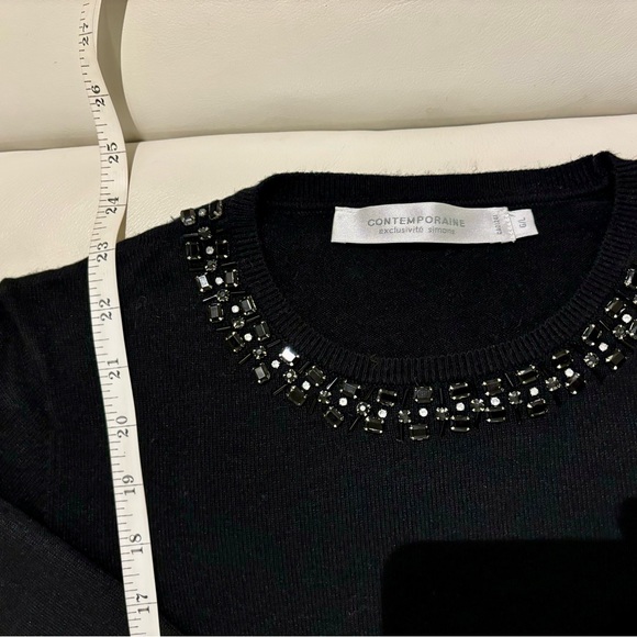 Dressy black long sleeves sweather - Picture 3 of 4